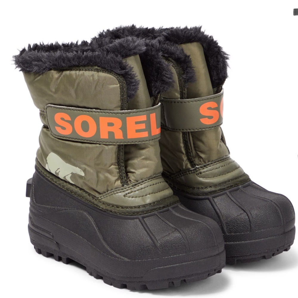 Sorel Kids Boots in Olive and Black